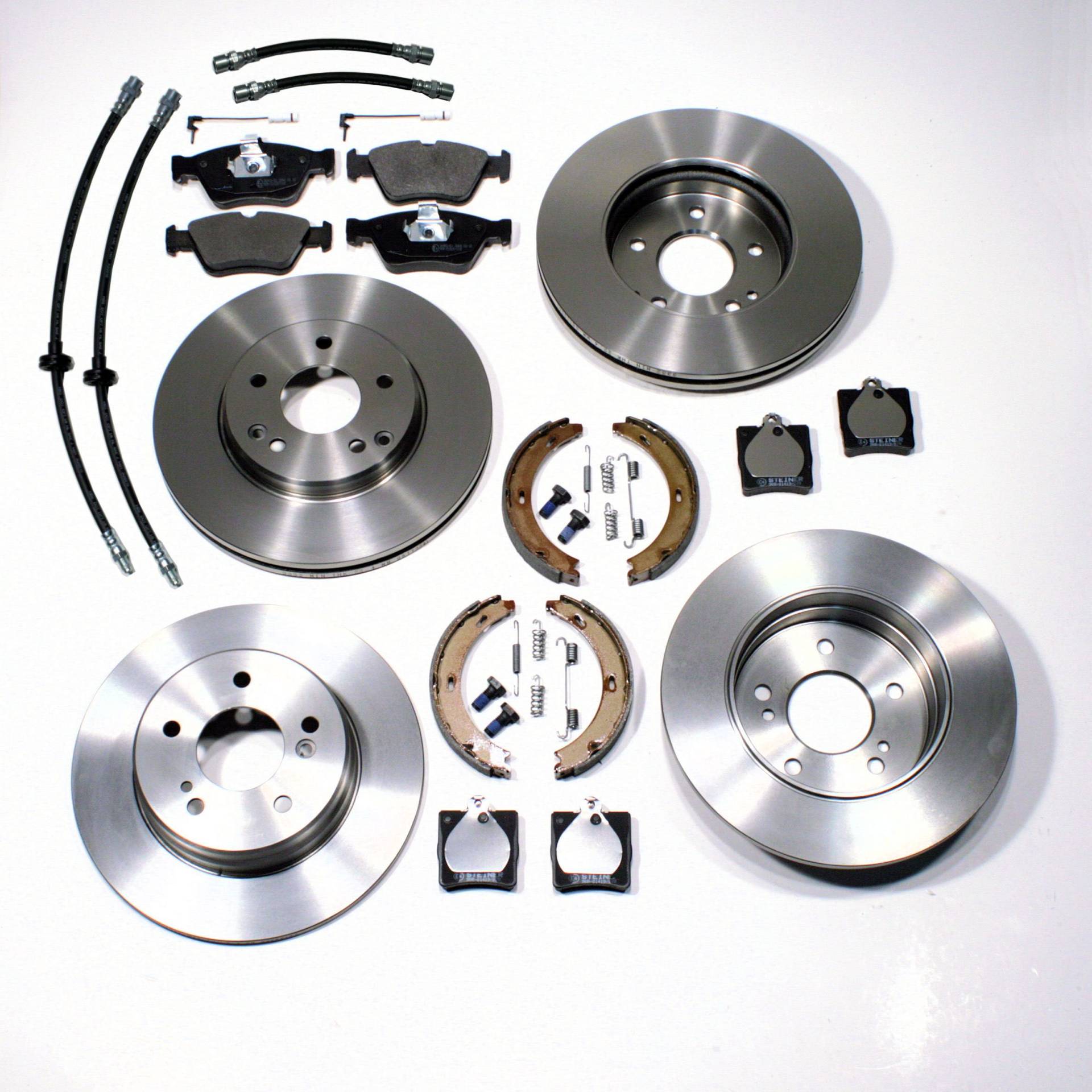 MERCEDES E-KLASSE W210 - BREMSSCHEIBEN/BREMSEN SET VORNE + HINTEN + SENSOREN + HANDBREMSBACKEN + ZUBEHÖR + BREMSSCHLÄUCHE VORNE + HINTEN MERCEDES E-KLASSE W210 - BREMSSCHEIBEN/BREMSEN SET VORNE + HINTEN + SENSOREN + HANDBREMSBACKEN + ZUBEHÖR + BREMSSCHLÄUCHE VORNE + HINTEN von Autoparts-Online
