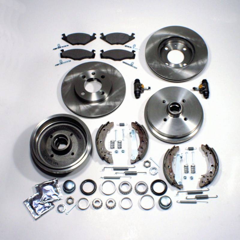 Bremsscheiben/Bremsen + Bremstrommel Set vorne + hinten von Autoparts-Online