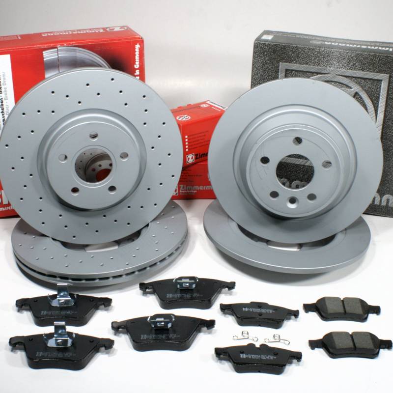 Zimmermann Bremsscheiben Coat Z/Bremsen + Bremsbeläge für vorne + hinten von Autoparts-Online