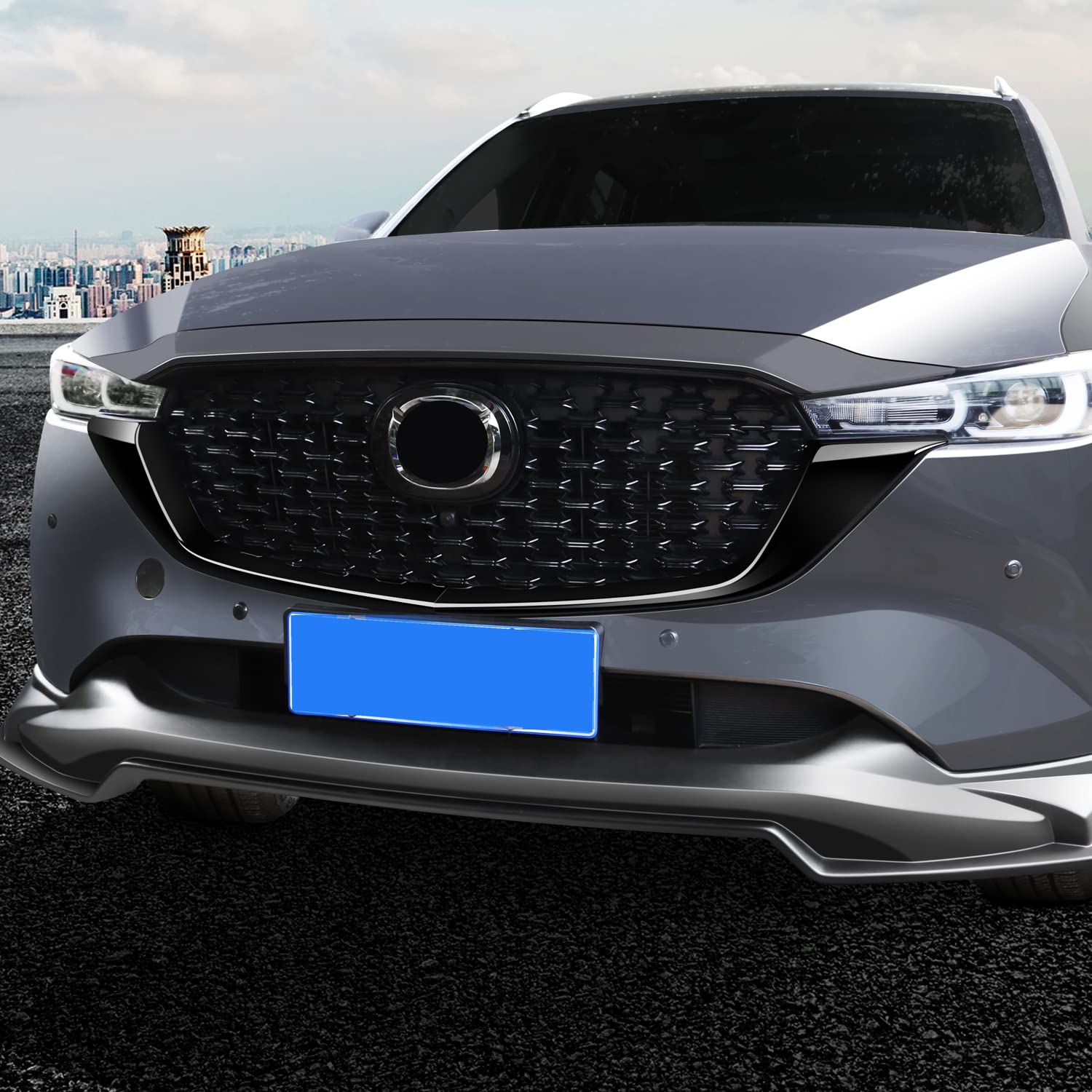 Autophoton für CX-5 2022 2023 Frontkühlergrill Abdeckung Trim 2 Stück ABS-Kunststoff glänzend schwarz Autophoton für CX-5 2022 2023 Frontkühlergrill Abdeckung Trim 2 Stück ABS-Kunststoff glänzend schwarz von Autophoton