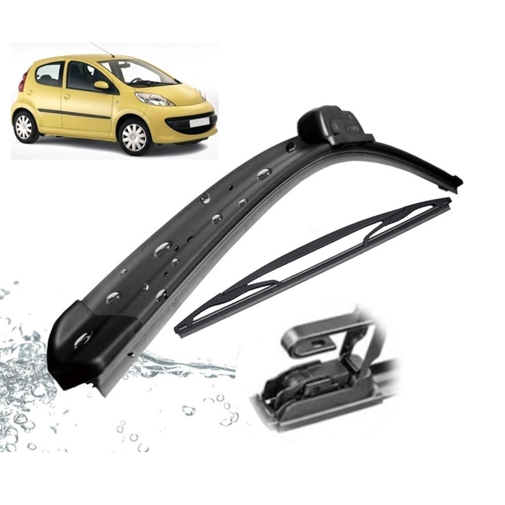 2 teile/satz Vorne Hinten Heckklappe Wischerblätter for Citroen C1 MK1 2014 2013 2012 2011 2010 2009 for Peugeot 107 Toyota Aygo 2 teile/satz Vorne Hinten Heckklappe Wischerblätter for Citroen C1 MK1 2014 2013 2012 2011 2010 2009 for Peugeot 107 Toyota Aygo von Autopixl
