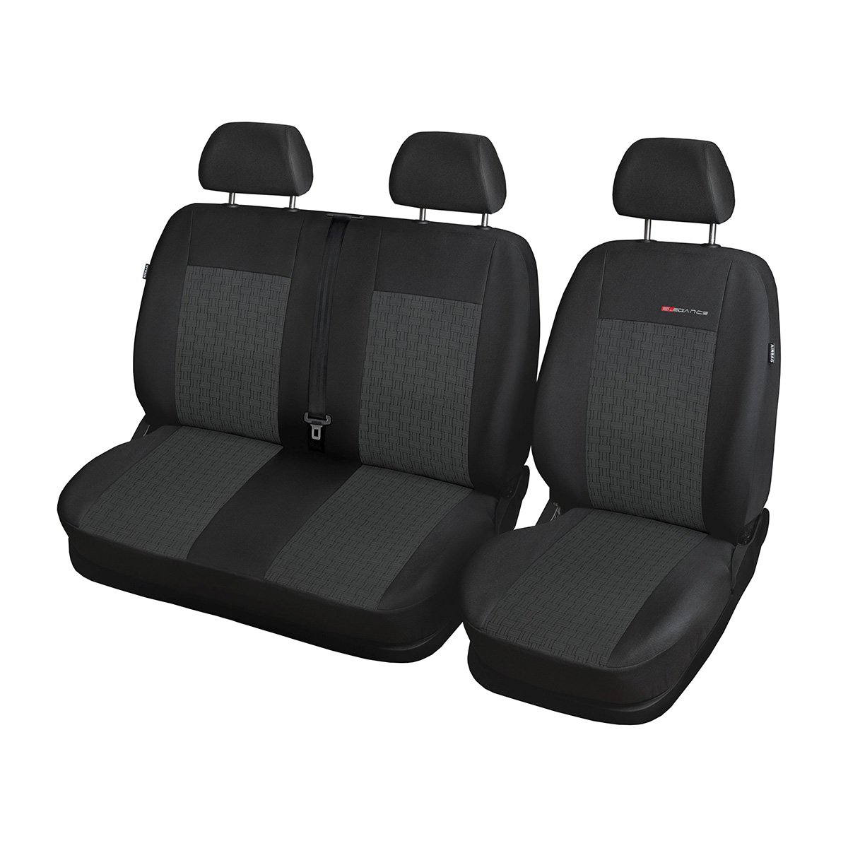 Mossa Maßgeschneiderte Sitzbezüge kompatibel mit Ford Transit Custom (2012-....) - nur vordere Sitze - Elegance (E1) von Mossa