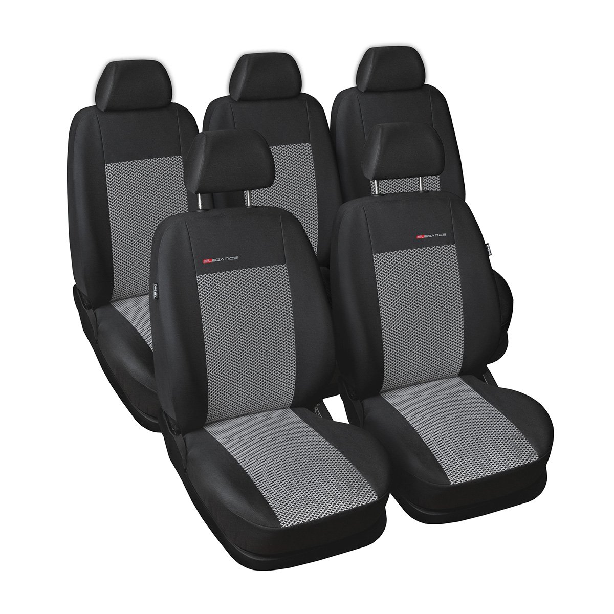 Mossa - Maßgeschneiderte Sitzbezüge Auto kompatibel mit Volkswagen Sharan II Van (2010- ) - 5 Sitzer - Autositzbezüge Schonbezüge für Autositze - E2 von Mossa