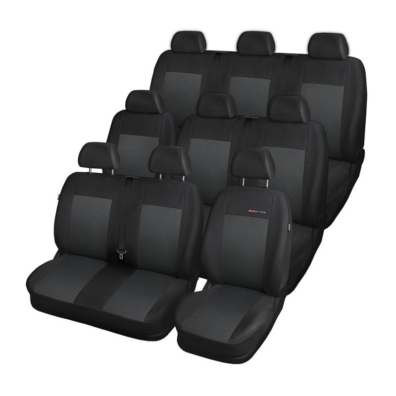 Mossa - Maßgeschneiderte Sitzbezüge Auto kompatibel mit Opel Vivaro II Cargo (2014-2019) - 9 Sitzer - Autositzbezüge Schonbezüge für Autositze - E3 von Mossa