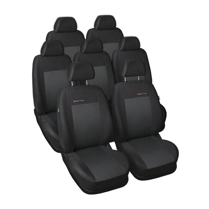 Mossa - Maßgeschneiderte Sitzbezüge Auto kompatibel mit Opel Zafira C Tourer MPV (2011-2019) - Autositzbezüge Schonbezüge für Autositze - E3 1 von Mossa