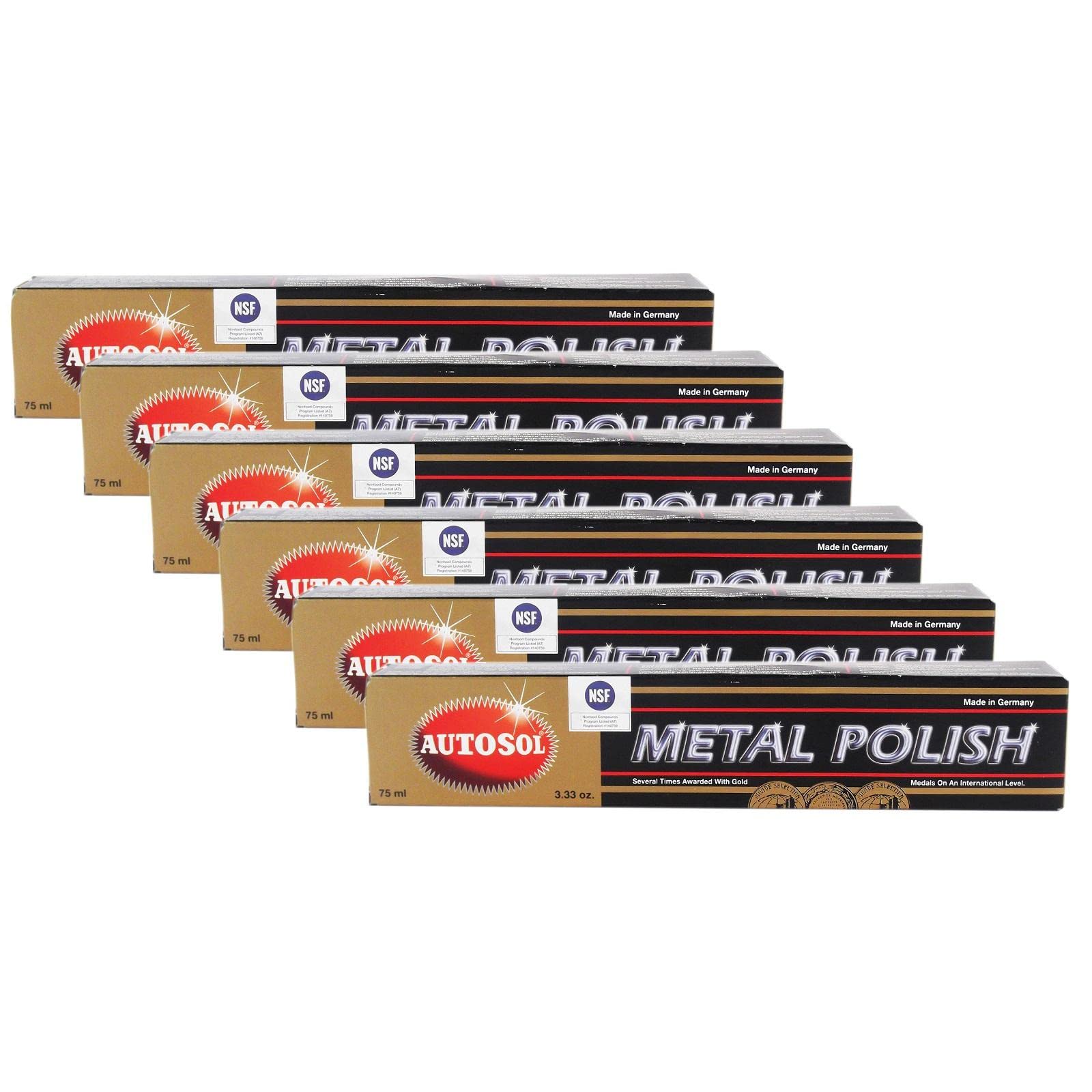 Autosol 6X Metal Polish Edel Chromglanz Metall Politur Chrompolitur 75 ml von Autosol