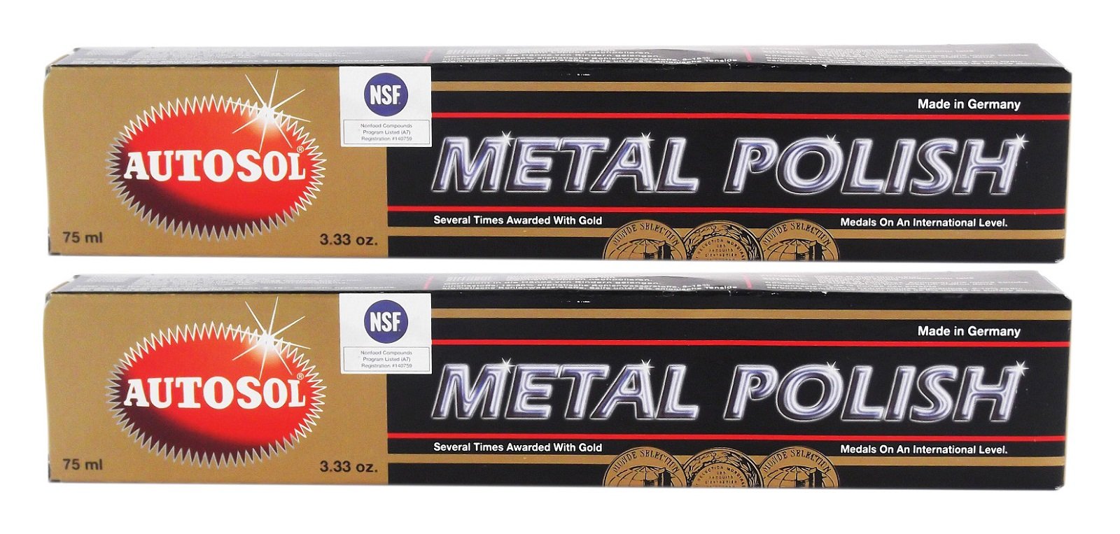 2x 75ML AUTOSOL MetalPolish Alu Metall Chrom Politur Polierpaste EDEL Chromglanz von Autosol