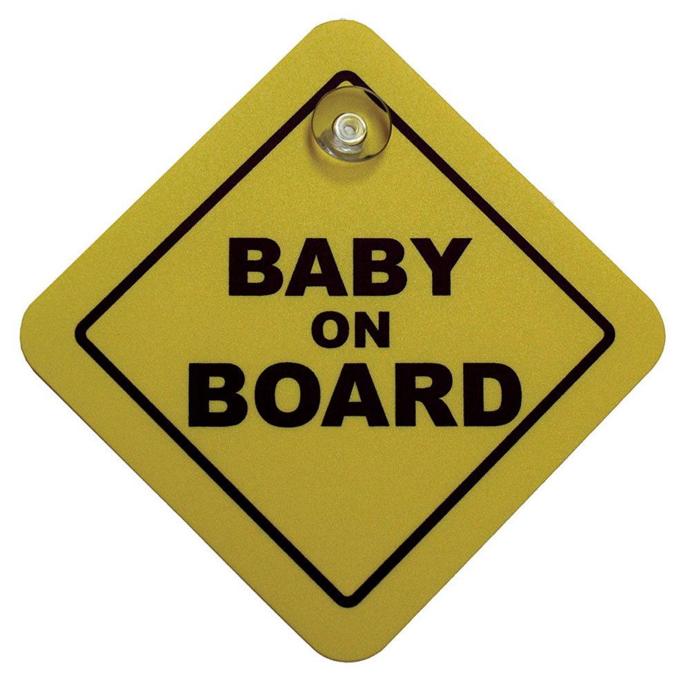 Avisa Aufkleber/Bordje Baby On Board - gelb - 16x16cm von Avisa