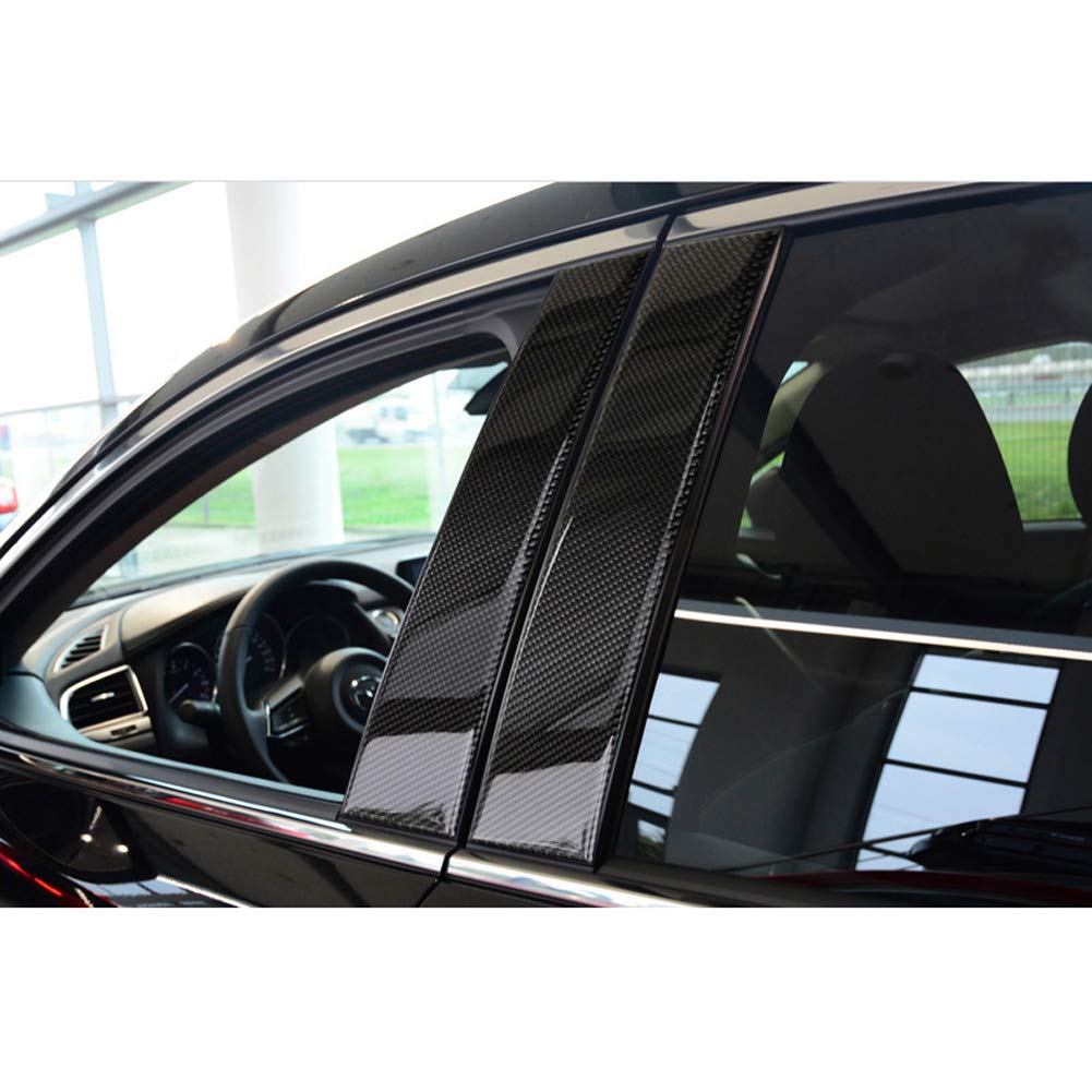 B-Säulen Blende kompatibel mit Mazda 6 Limousine/Wagon 2013- Schwarz Carbon von Avisa