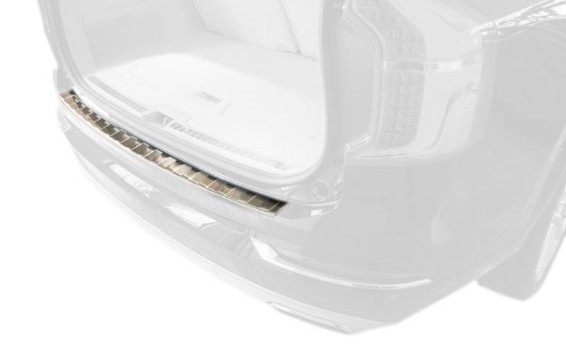 Avisa Edelstahl Heckstoßstangenschutz kompatibel mit Volvo XC90 2015- 'Ribs' von Avisa