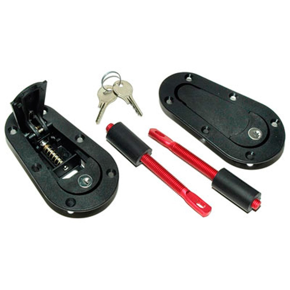 AUTO-STYLE Satz universelle Racing Plus Flush Motorhaubenhaken/-pins + Schloß - Schwarz + Rot Aluminium Pins AUTO-STYLE Satz universelle Racing Plus Flush Motorhaubenhaken/-pins + Schloß - Schwarz + Rot Aluminium Pins von AUTO-STYLE