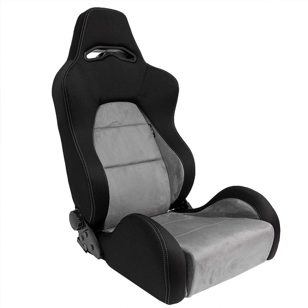 Sportsitze 'Eco Soft' - Schwarz/Grau - Doppelseitig Verstellbare Rückenlehne - inkl. Laufschienen Sportsitze 'Eco Soft' - Schwarz/Grau - Doppelseitig Verstellbare Rückenlehne - inkl. Laufschienen von AUTO-STYLE