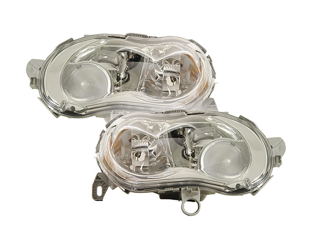 Set Hauptscheinwerfer Scheinwerfer H1 H7 mit Motor + Set Satz Vorne Links und Rechts Kompatibel mit Smart Fortwo Coupe 2004-2007 von Autoteile Gocht von Autoteile Gocht