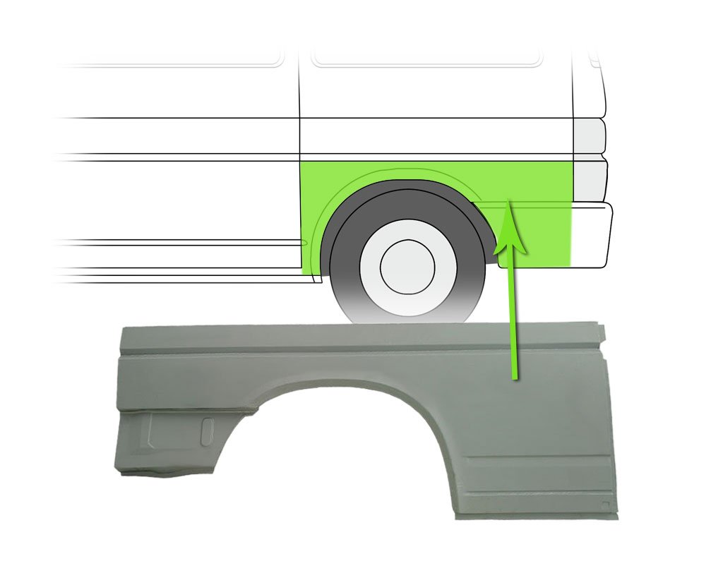 Kotflügel Seitenwand Hinten Links Kompatibel mit VW Transporter T4 70B 70C 7DB 7DK 70J 70K 7DC 7DJ 70A 70H 7DA 7DH 1990-2003 von Autoteile Gocht Kotflügel Seitenwand Hinten Links Kompatibel mit VW Transporter T4 70B 70C 7DB 7DK 70J 70K 7DC 7DJ 70A 70H 7DA 7DH 1990-2003 von Autoteile Gocht von Autoteile Gocht