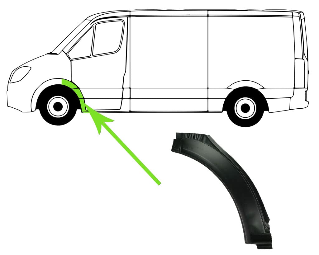 Reparaturblech Kompatibel mit Radhaus Kotflügel Stahl Kompatibel mit Ford Transit Kasten FA 06-14 von Autoteile Gocht