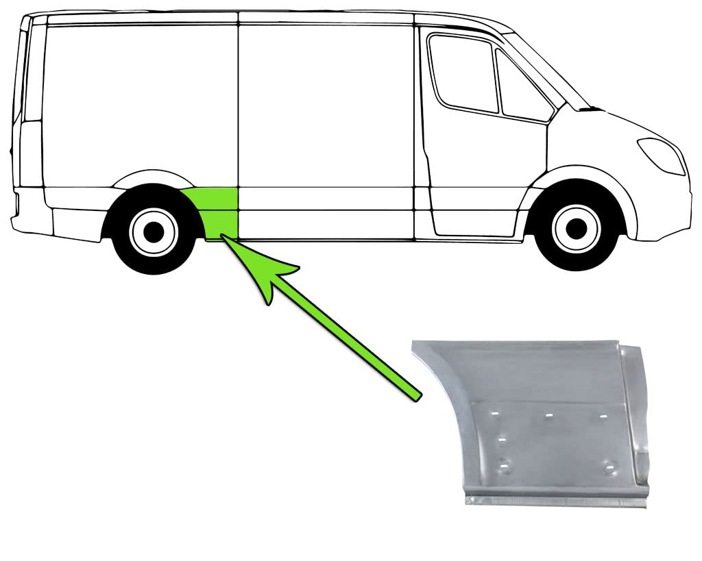 Reparaturblech Kompatibel mit Radlauf Seitenwand Verzinkt Kompatibel mit Renault Trafic II Kasten FL 07-> von Autoteile Gocht