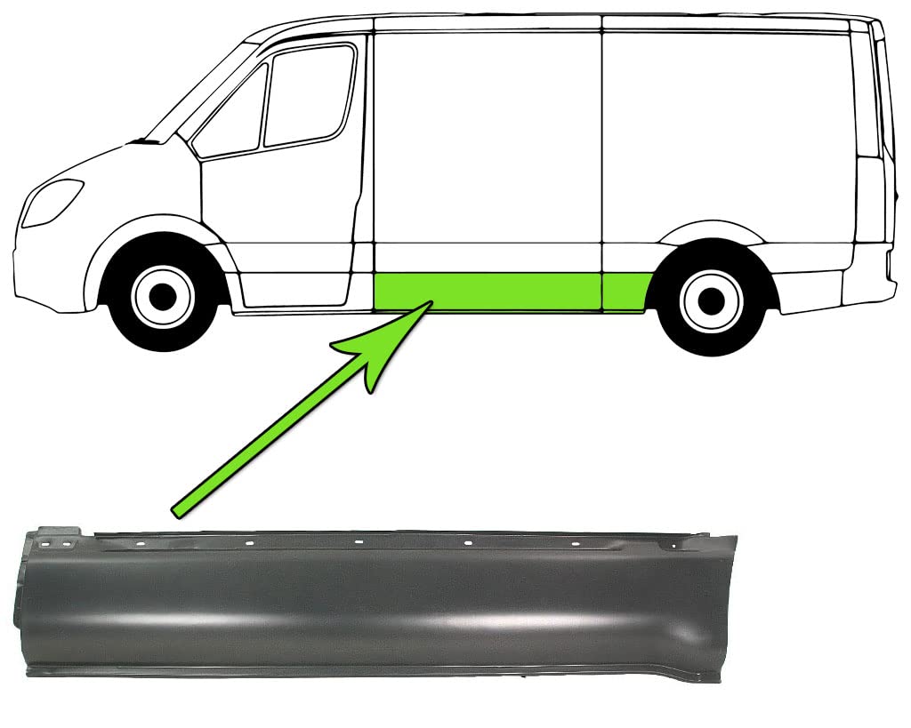 Reparaturblech Kompatibel mit Seitenteil Seitenwand Stahl Kompatibel mit Renault Master II Kasten FD 98-> von Autoteile Gocht