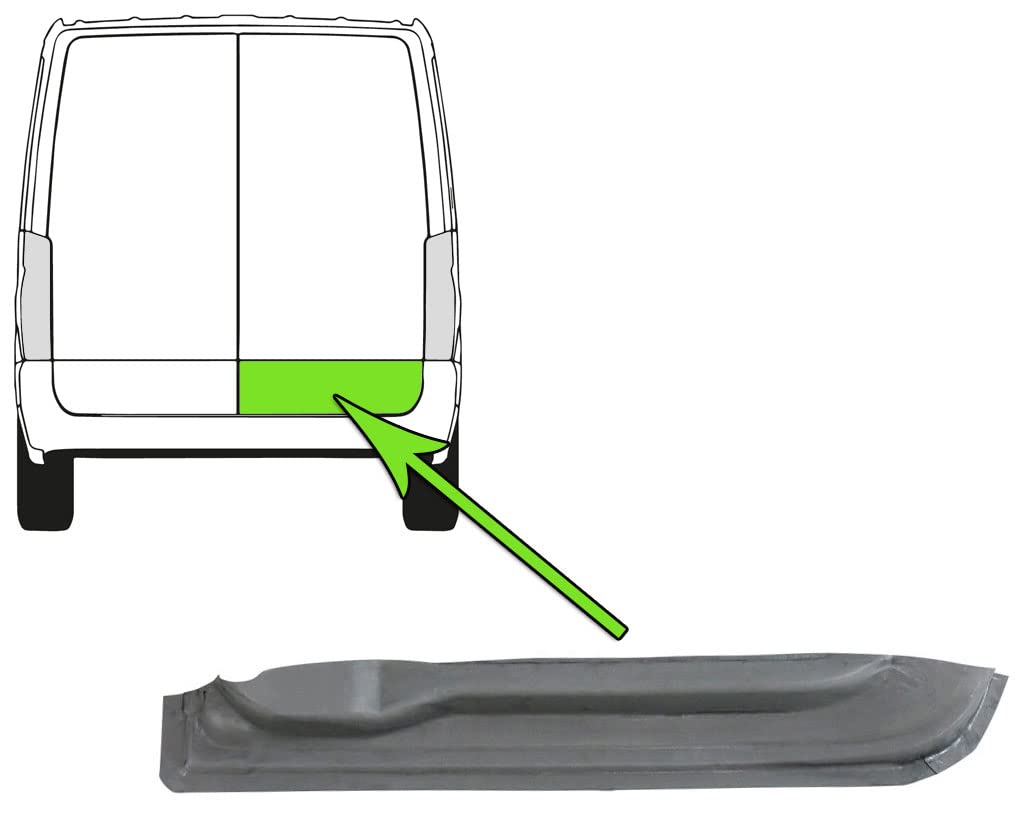 Reparaturblech Kompatibel mit Tür Verzinkt Kompatibel mit VW Crafter 30-35 Bus 2E 06-16 von Autoteile Gocht