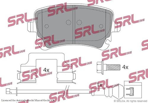 Set Bremsbeläge Scheibenbremse System Trw Hinten Kompatibel mit Audi A6 Stufenheck + Kombi VW Phaeton 02-16 von Autoteile Gocht