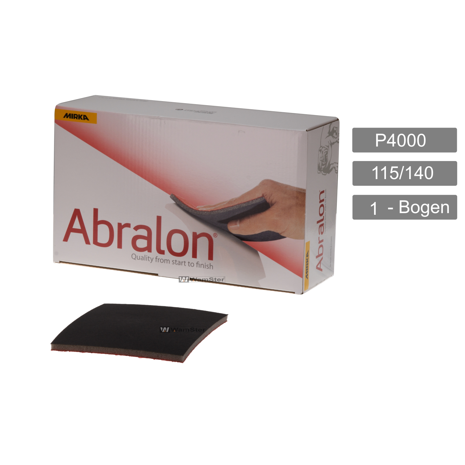1 x Abralon 115/140 - P 4000 Handpad Schleifpad Vlies