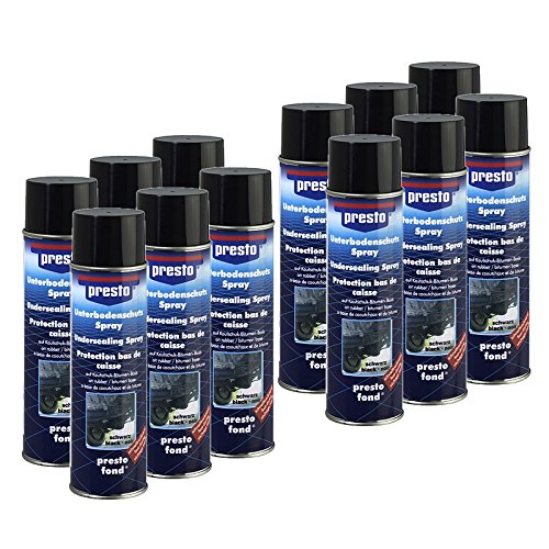 12x 500ml Presto Unterbodenschutz UBS Bitumen schwarz Steinschlagschutz Unterboden Steinschlag Schutz Spray Dose 12x 500ml Presto Unterbodenschutz UBS Bitumen schwarz Steinschlagschutz Unterboden Steinschlag Schutz Spray Dose