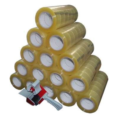 90 Rollen a 150m Klebeband Packband Packetband mit Abroller 90 Rollen a 150m Klebeband Packband Packetband mit Abroller