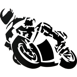 Aufkleber "Motorrad" Maße: 8x6cm, schwarz ZZZ-kein Hersteller von ZZZ-kein Hersteller