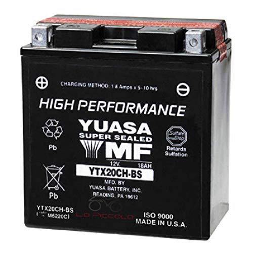 Batterie YUASA YTX20CH-BS, 12V/18AH (Maße: 150x87x161) für Moto Guzzi Sport 1200 ABS Baujahr 2011