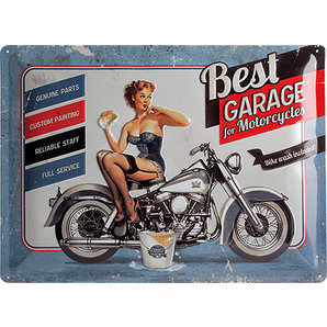Blechschild Best Garage Maße: 40x30cm Nostalgic Art von Nostalgic Art
