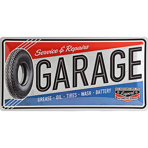 Blechschild "Garage" Maße: 50x25cm Nostalgic Art von Nostalgic Art