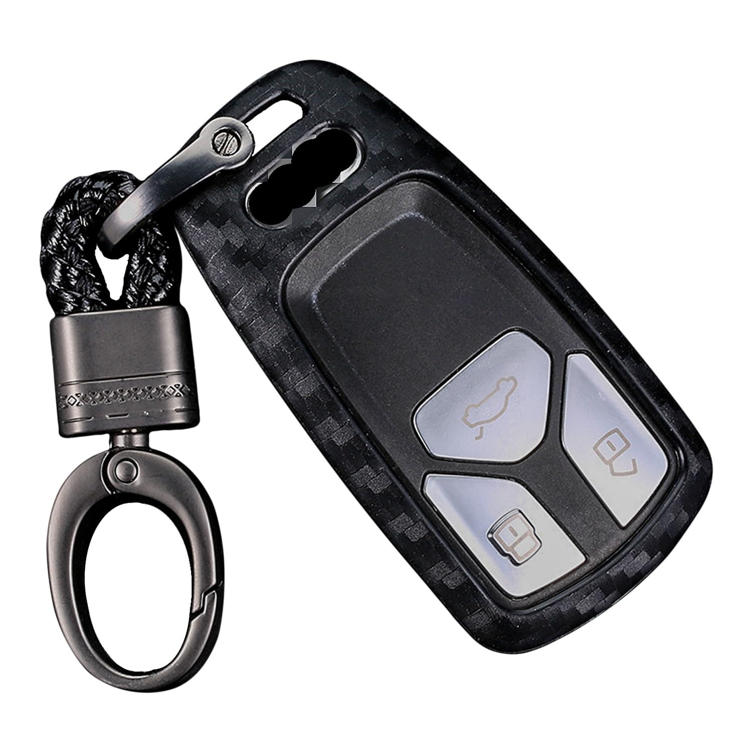 M.JVisun Weich Autoschlüssel Fall für Audi A4 A4L A5 A6 A7 A8 Q5 Q7 R8 RS Q3 RS4 RS5 RS7 S4 S5 S6 S7 S8 SQ5 SQ7 TT TTS TT-RS Silikon TPU Kohlefaser Muster Abdeckung - Schwarz - Weben Schlüsselbund M.JVisun Weich Autoschlüssel Fall für Audi A4 A4L A5 A6 A7 A8 Q5 Q7 R8 RS Q3 RS4 RS5 RS7 S4 S5 S6 S7 S8 SQ5 SQ7 TT TTS TT-RS Silikon TPU Kohlefaser Muster Abdeckung - Schwarz - Weben Schlüsselbund von M.JVisun