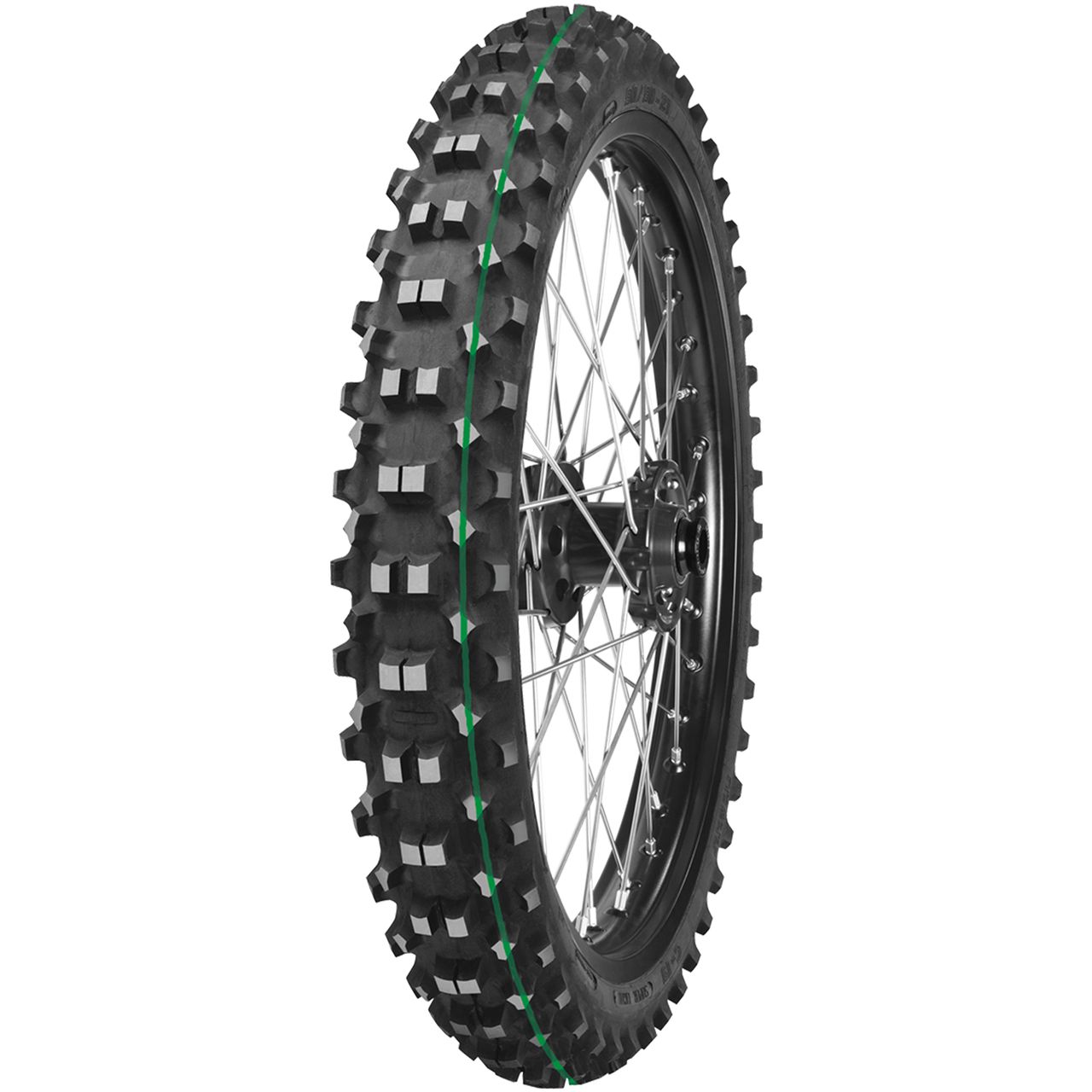 MITAS C-19 SUPER LIGHT 90/90 - 21 TT 54R GREEN STRIPE FRONT