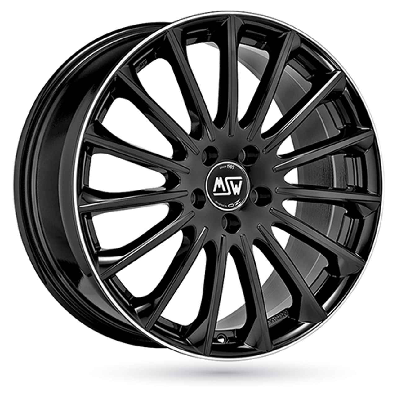 MSW (OZ) MSW 30 gloss black polished lip 7.5Jx19 5x112 ET32