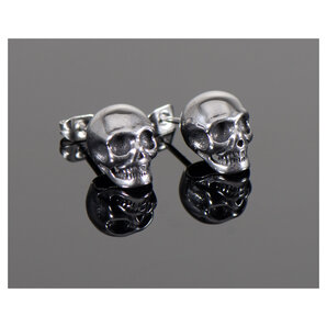 Ohrstecker/ Ohringe "Skull" Chirurgenstahl, Paar, Größe: 10x10mm ZZZ-kein Hersteller von ZZZ-kein Hersteller