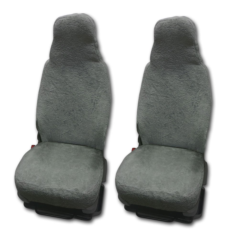 RAU - Universal Sitzbezüge für Pilotsitze und Wohnmobile - 2 Stück - 100% Frottee - grau von RAU