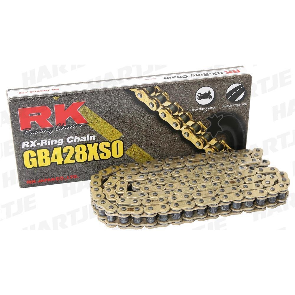 RK chain 428 XSO 136 C Gold/Gold Open