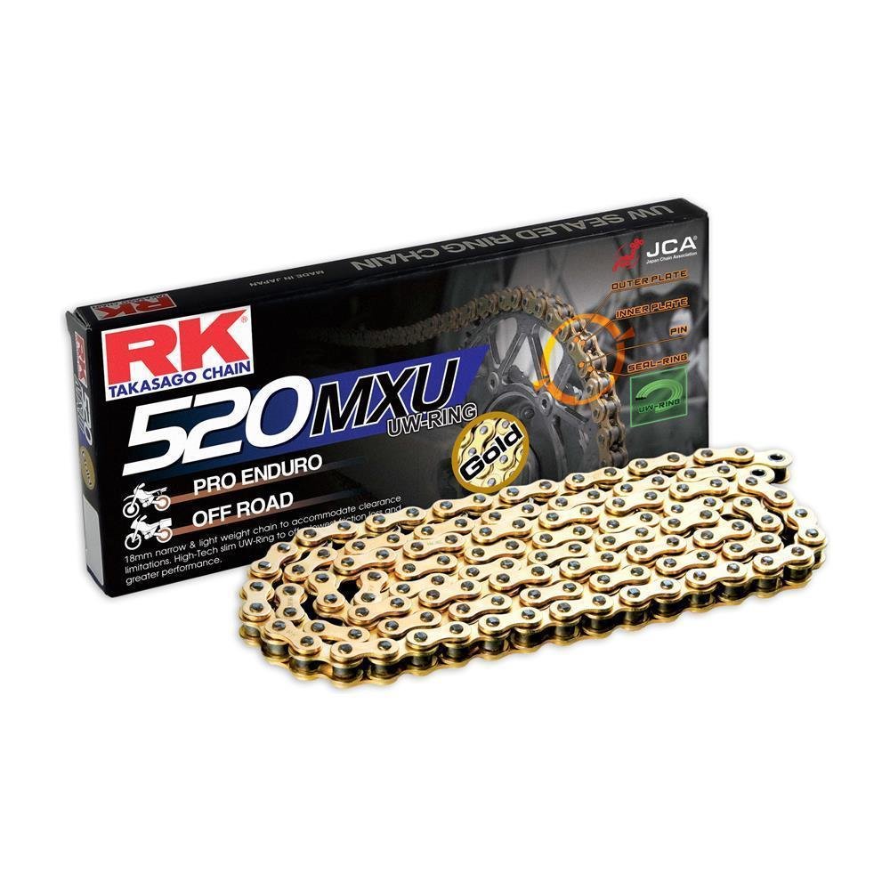 RK chain 520 MXU 114 C gold/gold open