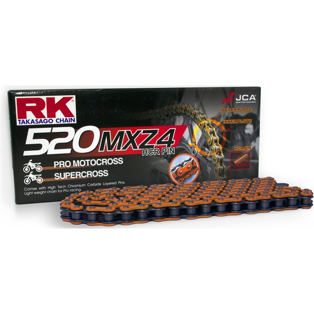 RK chain 520 MXZ4 116 C orange/black open