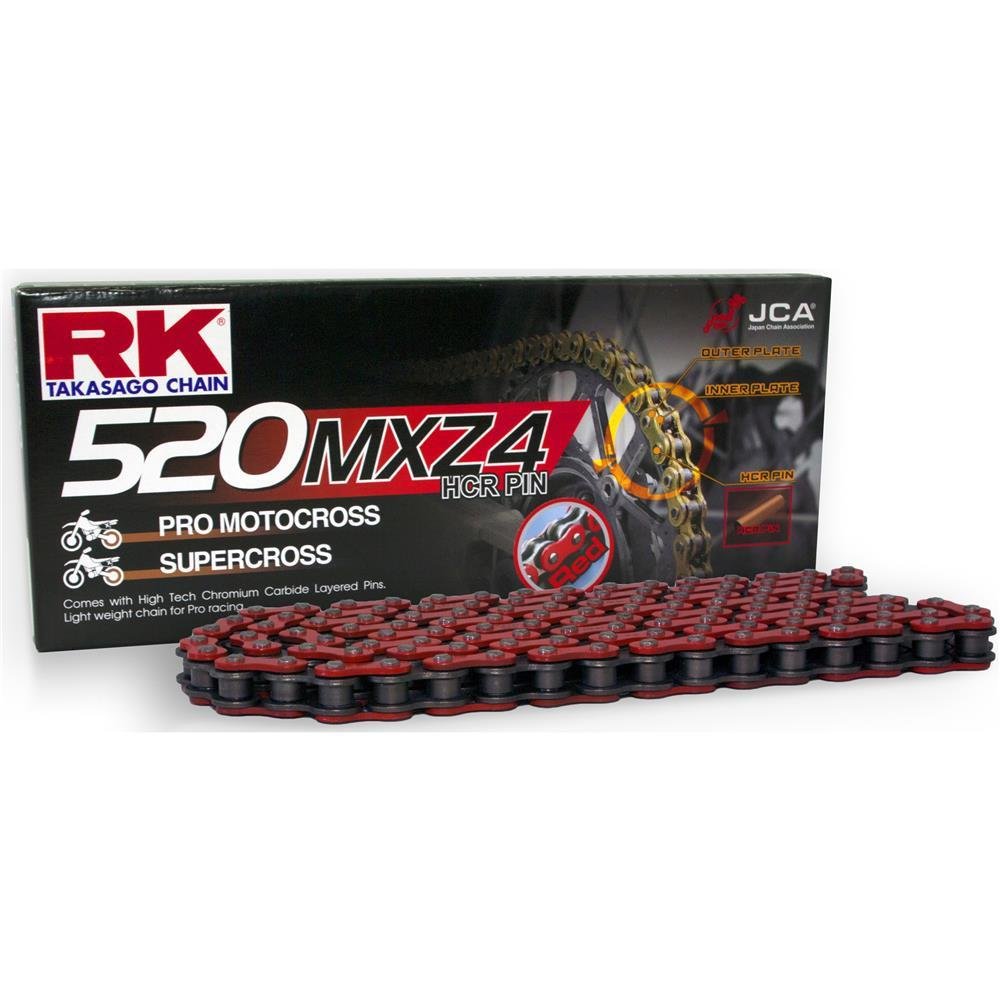 RK chain 520 MXZ4 118 C red/black open