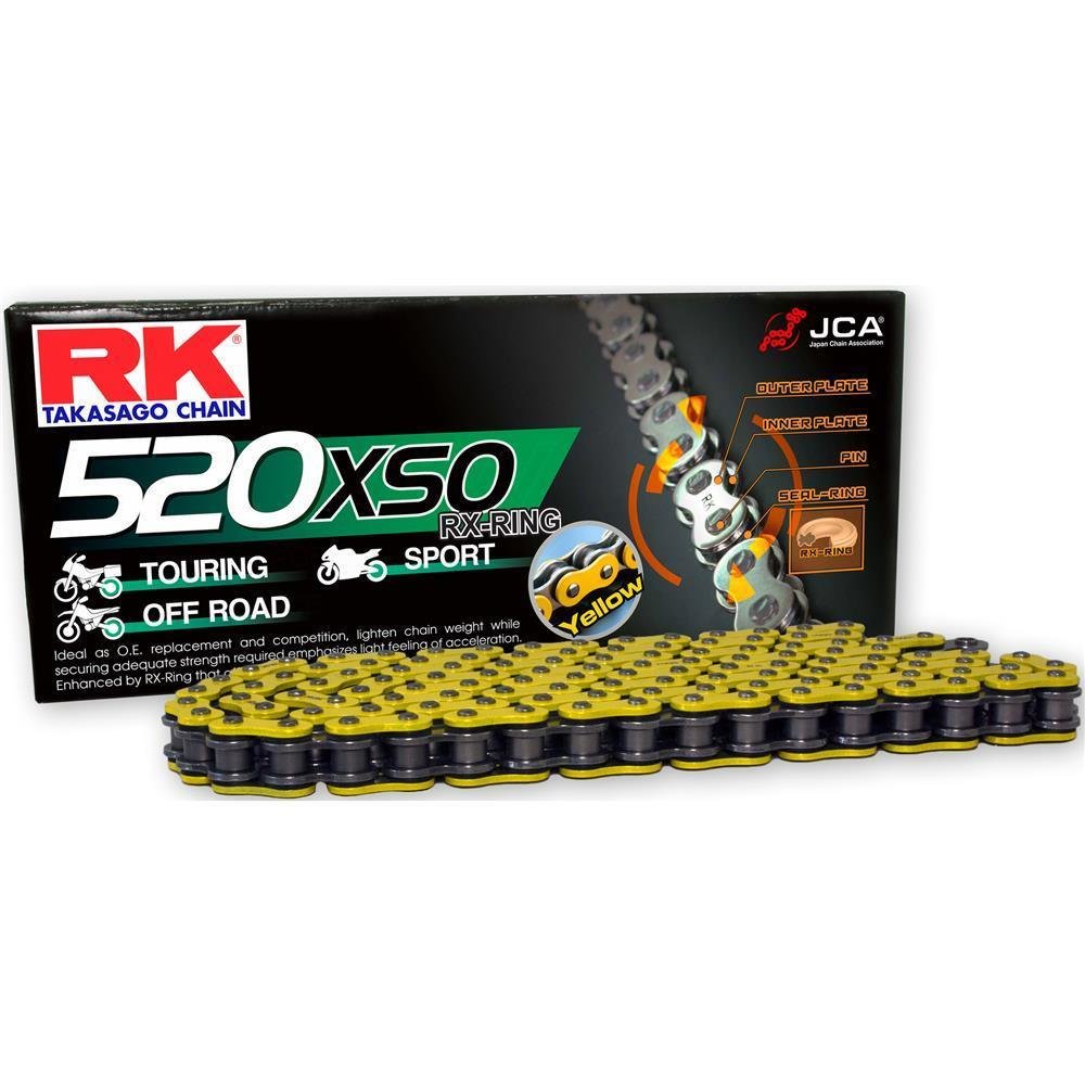 RK chain 520 Xso 116 N yellow/black open