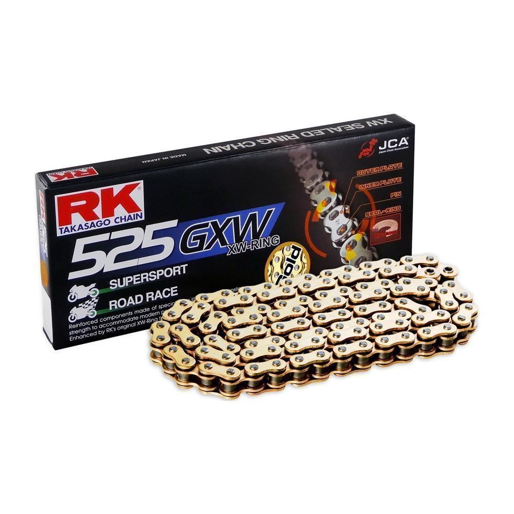 RK chain 525 GXW 100 N Gold/Gold Open