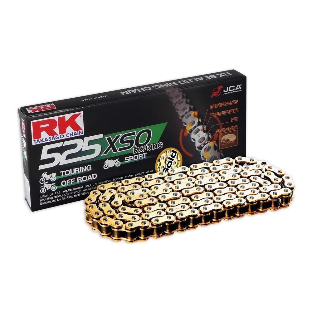 RK chain 525 Xso 114 n Gold/gold open