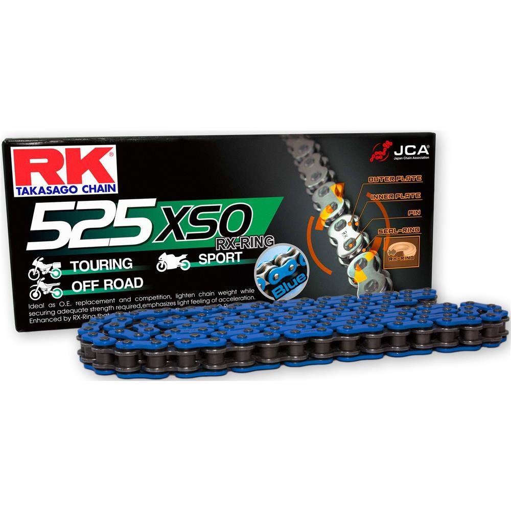 RK chain 525 Xso 116 N blue/black open