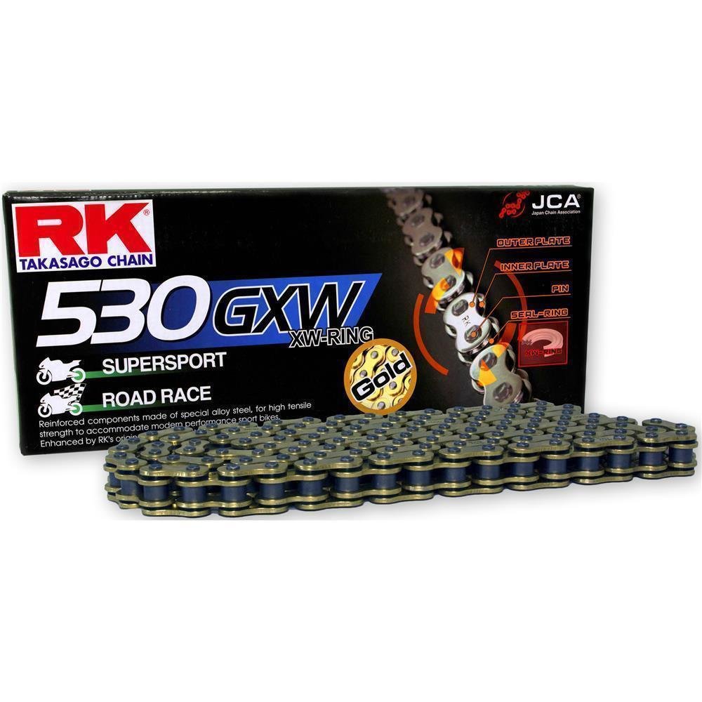 RK chain 530 GXW 114 N Gold/Gold Open