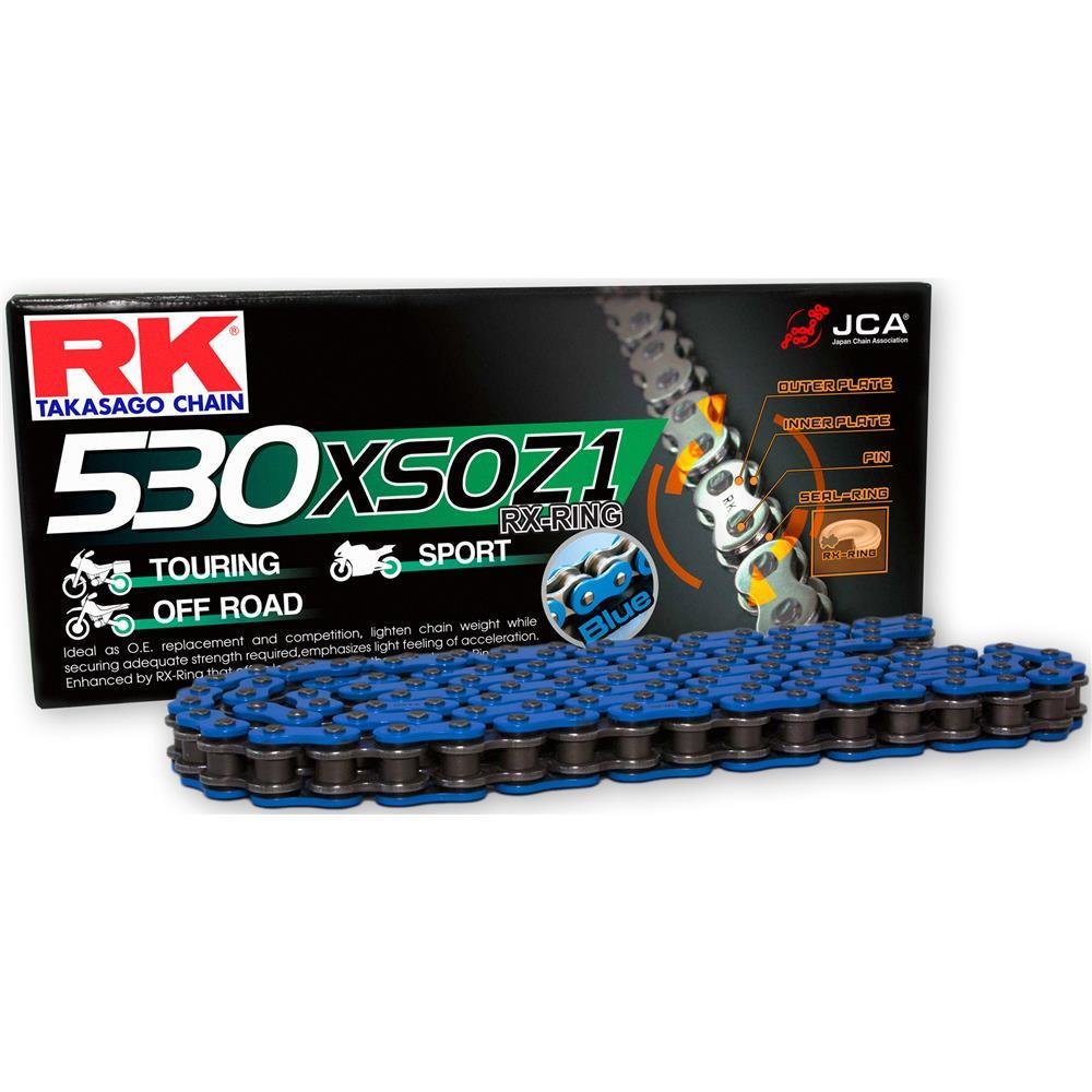 RK chain 530 XSO 116 N blue/black open