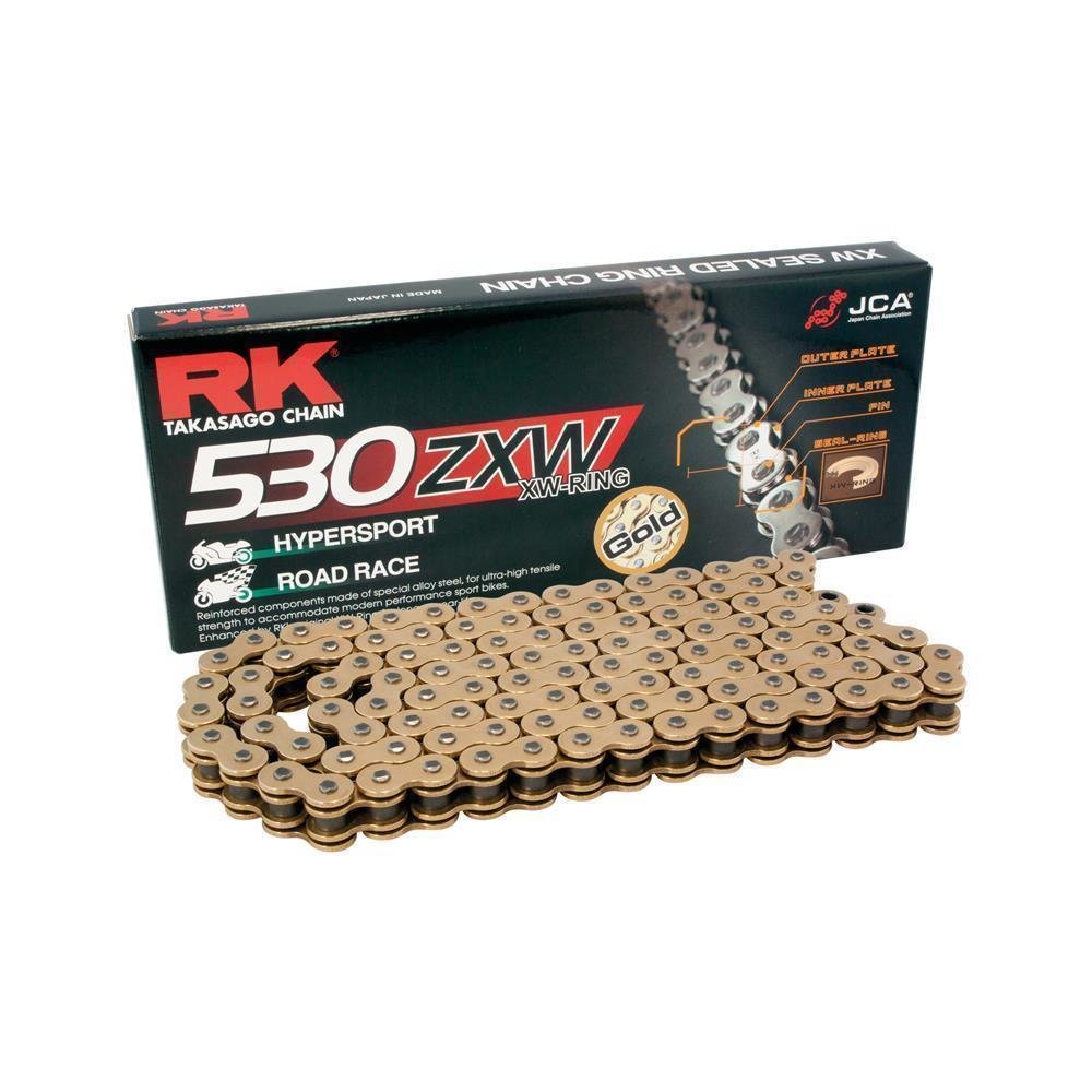 RK chain 530 ZXW 120 N gold/gold open