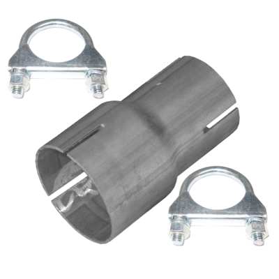 Rohr Reduzierstück von 45mm auf 55mm Auspuff Adapter inkl. 2 Schellen Rohr Reduzierstück von 45mm auf 55mm Auspuff Adapter inkl. 2 Schellen