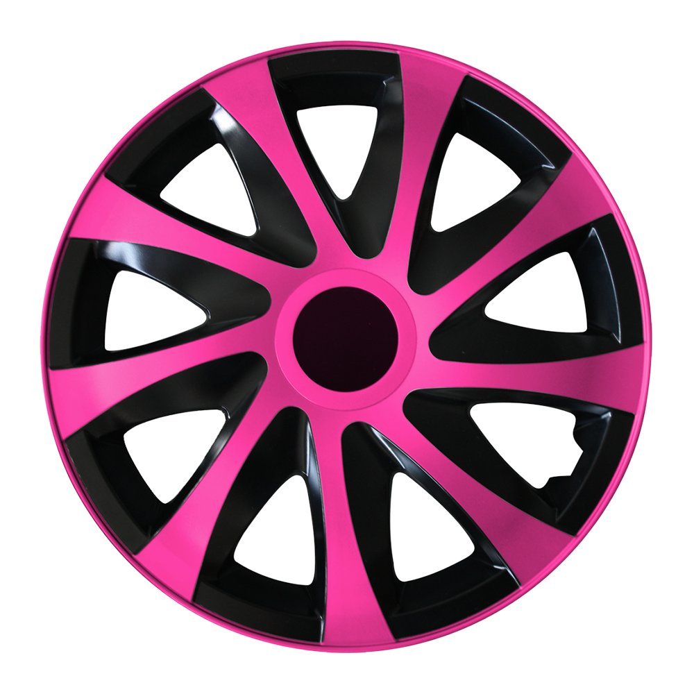 (Farbe und Größe wählbar) 14 Zoll Radkappen Draco (Schwarz-Pink) + Eingangsmatte passend für Fast alle Fahrzeugtypen (universal) … von AUTOTEPPICH Stylers Wir fertigen Ihre Fußmatten