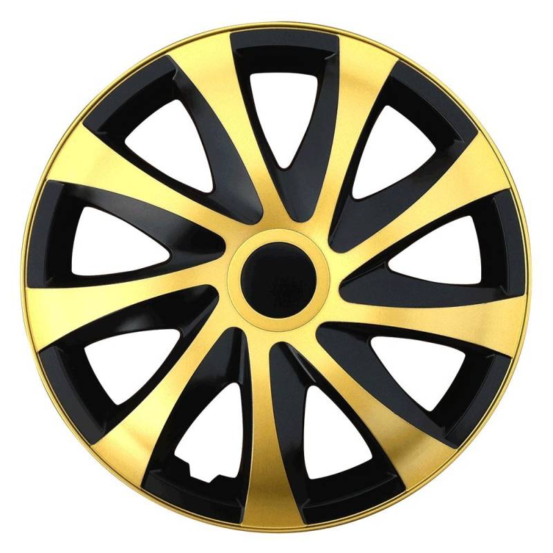 (Farbe und Größe wählbar) 15 Zoll Radkappen Draco (Schwarz-Gold) + Eingangsmatte passend für Fast alle Fahrzeugtypen (universal) … von AUTOTEPPICH Stylers Wir fertigen Ihre Fußmatten
