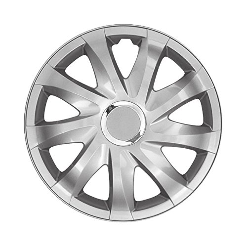 14 Zoll Radkappen Radblenden DRF1 Silber 4 Stück (Farbe und Größe wählbar!) von Autoteppich Stylers